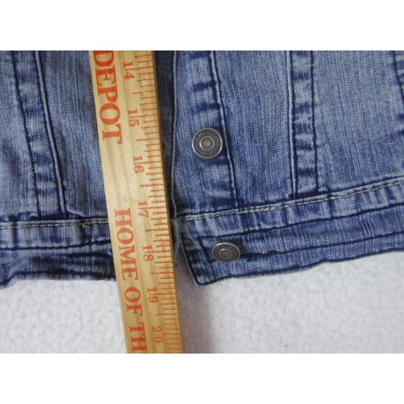 Hydraulic Jean Jacket Womens Small Blue Denim‎ Cotton Stretch Button Front - Picture 5 of 10